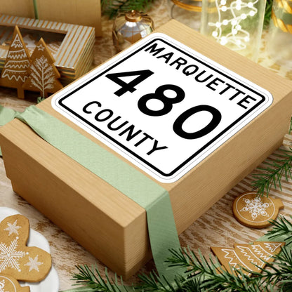 Michigan 480 Marquette County (Michigan) (Road Sign) STICKER Vinyl Kiss-Cut Decal - The Sticker Space