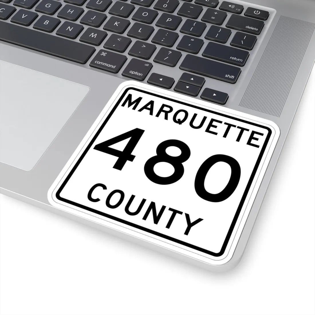 Michigan 480 Marquette County (Michigan) (Road Sign) STICKER Vinyl Kiss-Cut Decal - The Sticker Space