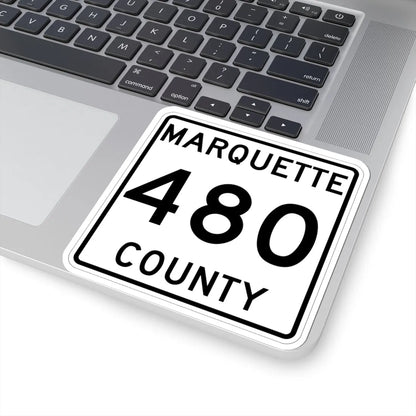 Michigan 480 Marquette County (Michigan) (Road Sign) STICKER Vinyl Kiss-Cut Decal - The Sticker Space