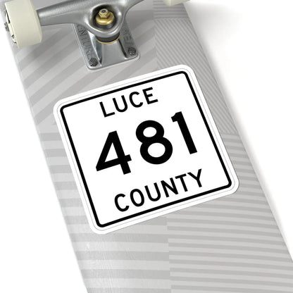 Michigan 481 Luce County (Michigan) (Road Sign) STICKER Vinyl Kiss-Cut Decal - The Sticker Space