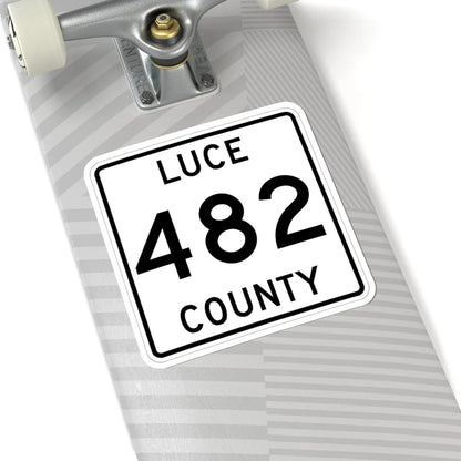 Michigan 482 Luce County (Michigan) (Road Sign) STICKER Vinyl Kiss-Cut Decal - The Sticker Space
