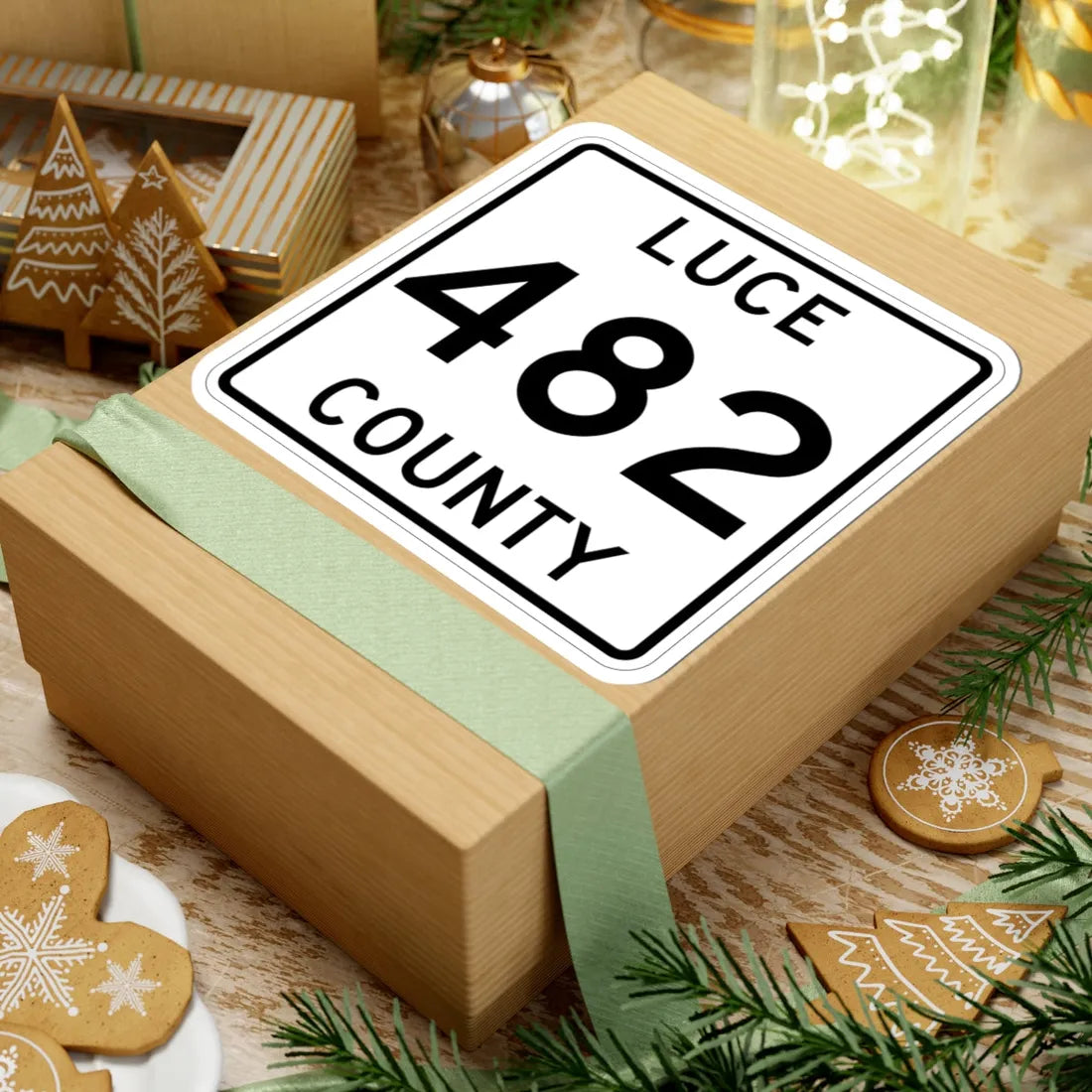 Michigan 482 Luce County (Michigan) (Road Sign) STICKER Vinyl Kiss-Cut Decal - The Sticker Space