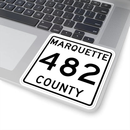 Michigan 482 Marquette County (Michigan) (Road Sign) STICKER Vinyl Kiss-Cut Decal - The Sticker Space