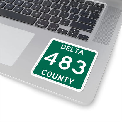 Michigan 483 Delta County (Michigan) (Road Sign) STICKER Vinyl Kiss-Cut Decal - The Sticker Space