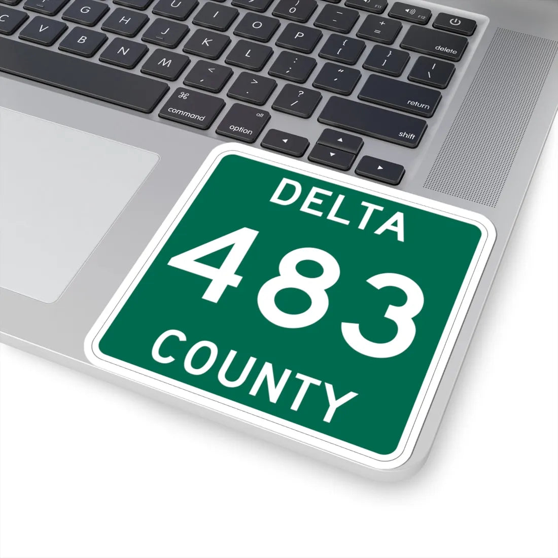 Michigan 483 Delta County (Michigan) (Road Sign) STICKER Vinyl Kiss-Cut Decal - The Sticker Space