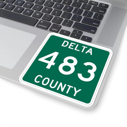 Michigan 483 Delta County (Michigan) (Road Sign) STICKER Vinyl Kiss-Cut Decal - The Sticker Space