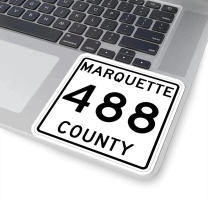 Michigan 488 Marquette County (Michigan) (Road Sign) STICKER Vinyl Kiss-Cut Decal - The Sticker Space
