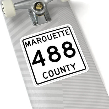 Michigan 488 Marquette County (Michigan) (Road Sign) STICKER Vinyl Kiss-Cut Decal - The Sticker Space