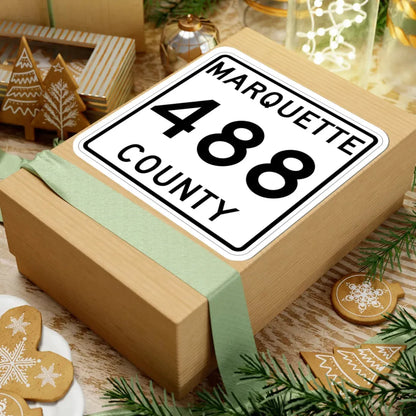 Michigan 488 Marquette County (Michigan) (Road Sign) STICKER Vinyl Kiss-Cut Decal - The Sticker Space