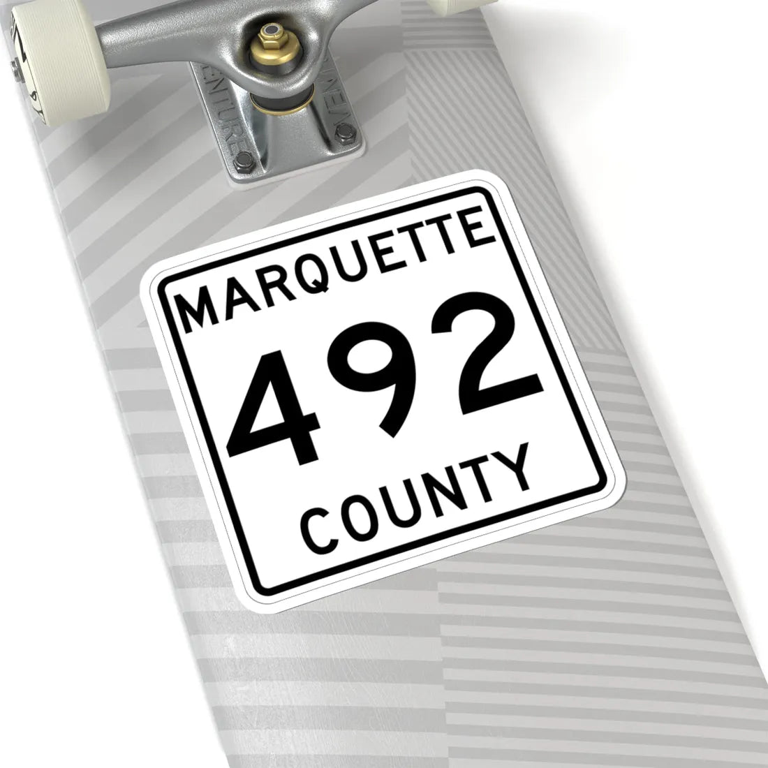 Michigan 492 Marquette County (Michigan) (Road Sign) STICKER Vinyl Kiss-Cut Decal - The Sticker Space