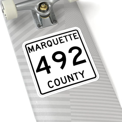Michigan 492 Marquette County (Michigan) (Road Sign) STICKER Vinyl Kiss-Cut Decal - The Sticker Space