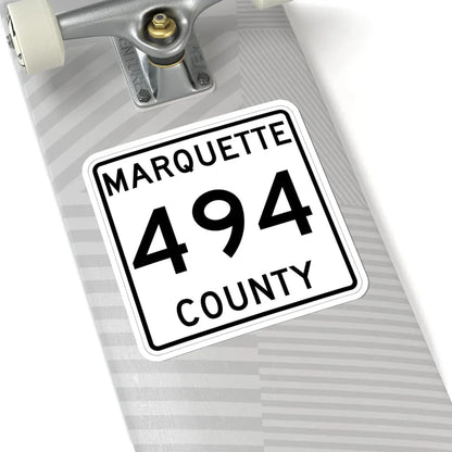Michigan 494 Marquette County (Michigan) (Road Sign) STICKER Vinyl Kiss-Cut Decal - The Sticker Space