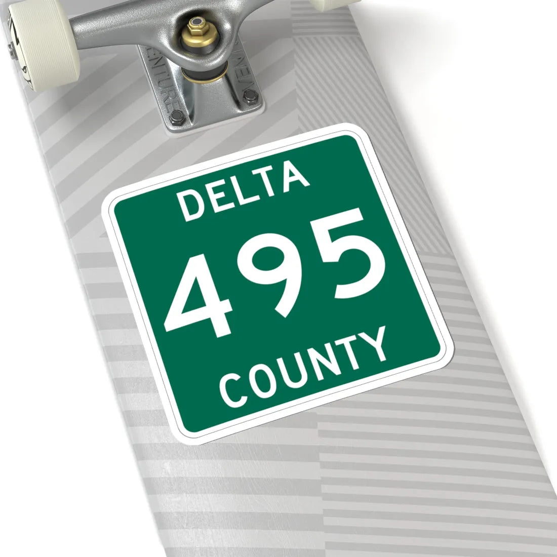 Michigan 495 Delta County (Michigan) (Road Sign) STICKER Vinyl Kiss-Cut Decal - The Sticker Space