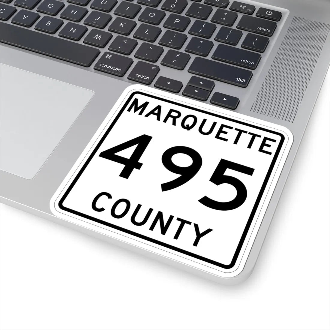 Michigan 495 Marquette County (Michigan) (Road Sign) STICKER Vinyl Kiss-Cut Decal - The Sticker Space
