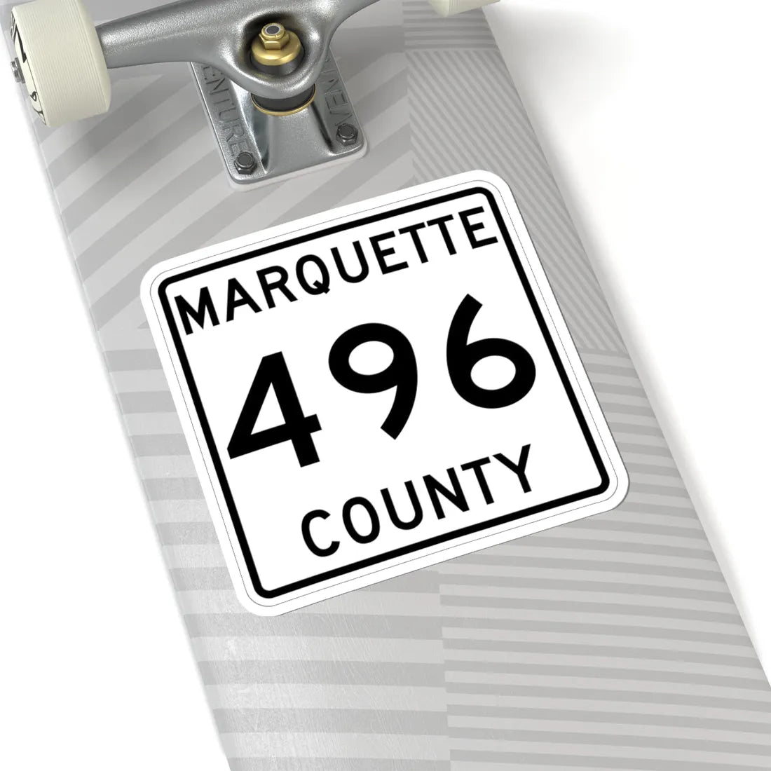 Michigan 496 Marquette County (Michigan) (Road Sign) STICKER Vinyl Kiss-Cut Decal - The Sticker Space