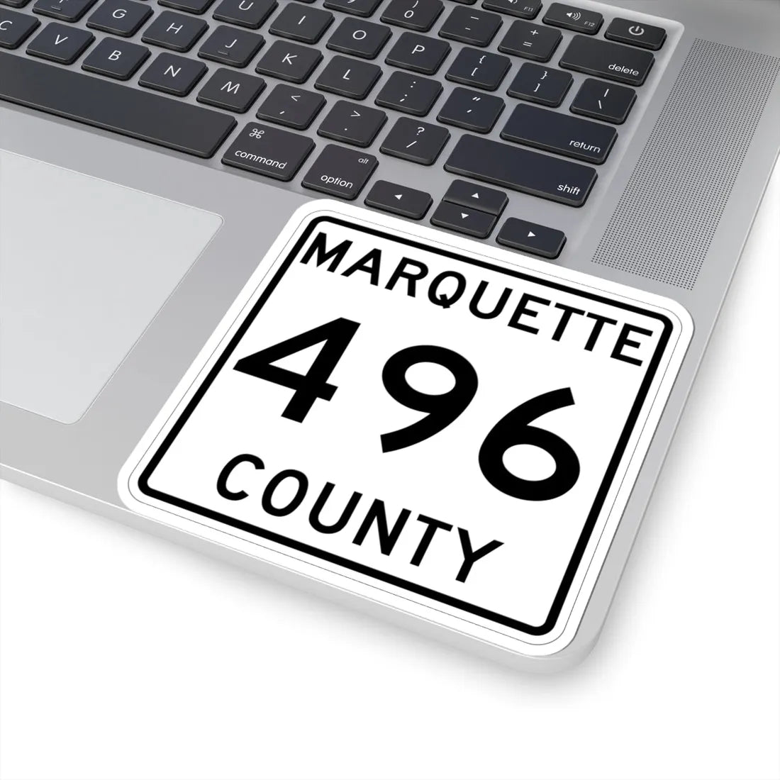 Michigan 496 Marquette County (Michigan) (Road Sign) STICKER Vinyl Kiss-Cut Decal - The Sticker Space
