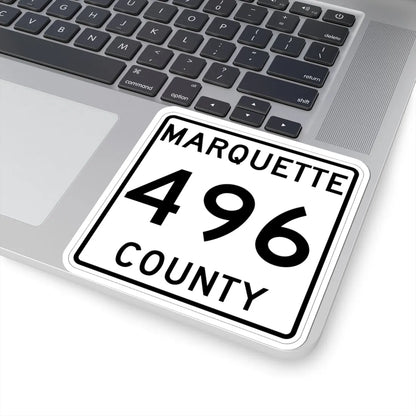 Michigan 496 Marquette County (Michigan) (Road Sign) STICKER Vinyl Kiss-Cut Decal - The Sticker Space