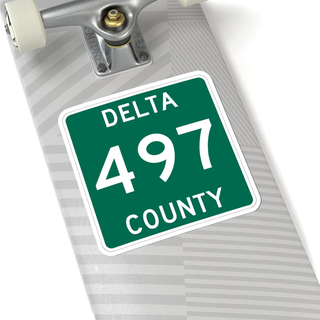 Michigan 497 Delta County (Michigan) (Road Sign) STICKER Vinyl Kiss-Cut Decal - The Sticker Space