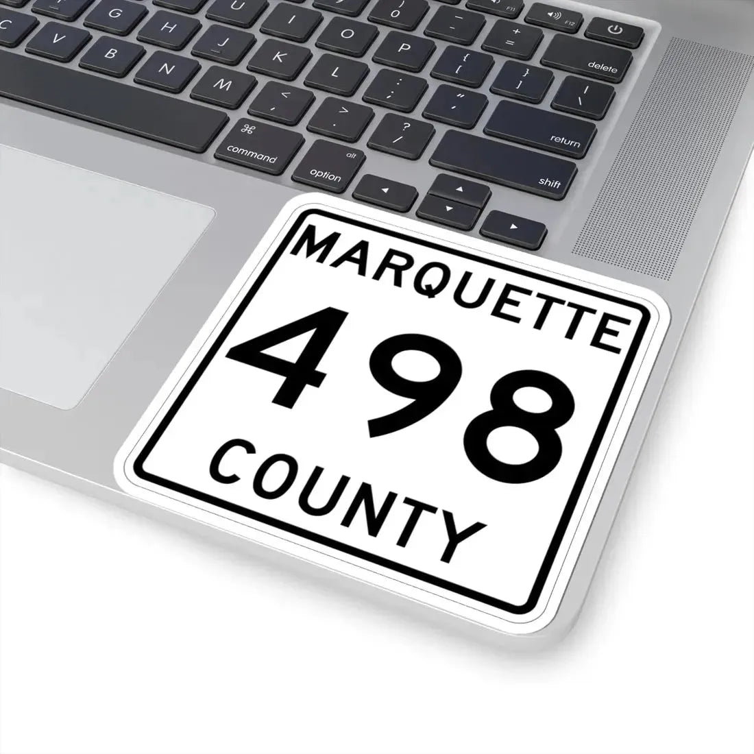 Michigan 498 Marquette County (Michigan) (Road Sign) STICKER Vinyl Kiss-Cut Decal - The Sticker Space