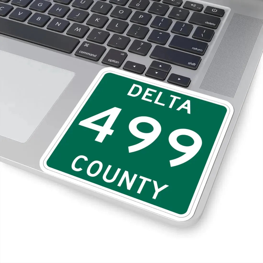Michigan 499 Delta County (Michigan) (Road Sign) STICKER Vinyl Kiss-Cut Decal - The Sticker Space