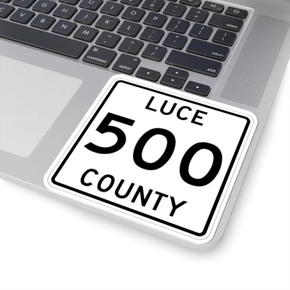 Michigan 500 Luce County (Michigan) (Road Sign) STICKER Vinyl Kiss-Cut Decal - The Sticker Space