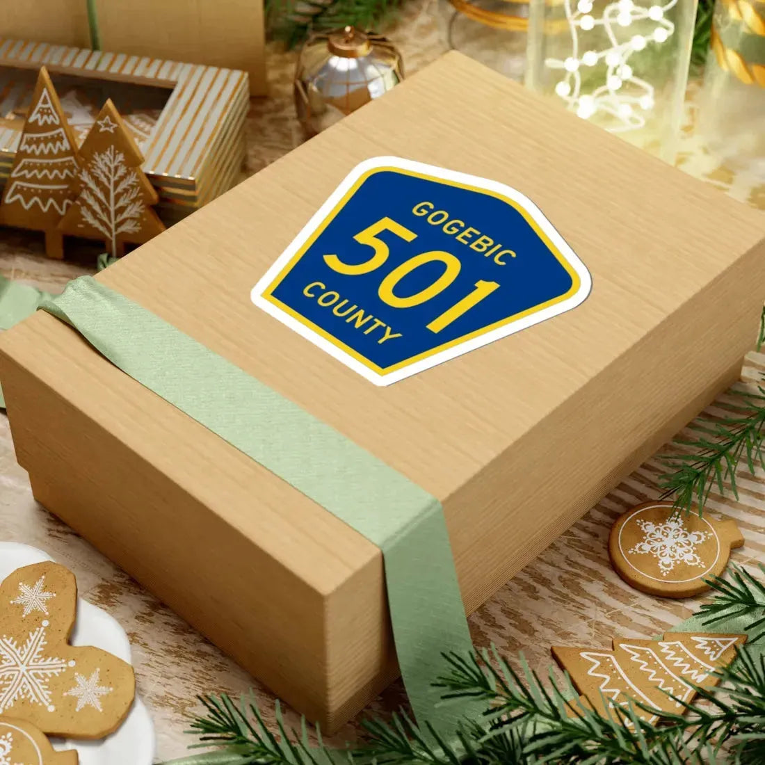 Michigan 501 Gogebic County (Michigan) (Road Sign) STICKER Vinyl Kiss-Cut Decal - The Sticker Space