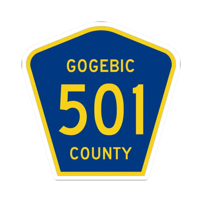 Michigan 501 Gogebic County (Michigan) (Road Sign) STICKER Vinyl Kiss-Cut Decal - The Sticker Space