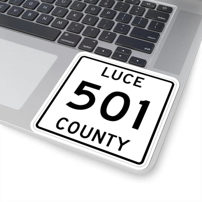 Michigan 501 Luce County (Michigan) (Road Sign) STICKER Vinyl Kiss-Cut Decal - The Sticker Space