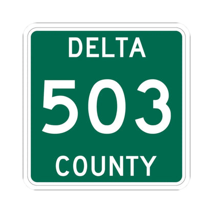 Michigan 503 Delta County (Michigan) (Road Sign) STICKER Vinyl Kiss-Cut Decal 2 Inch White - The Sticker Space