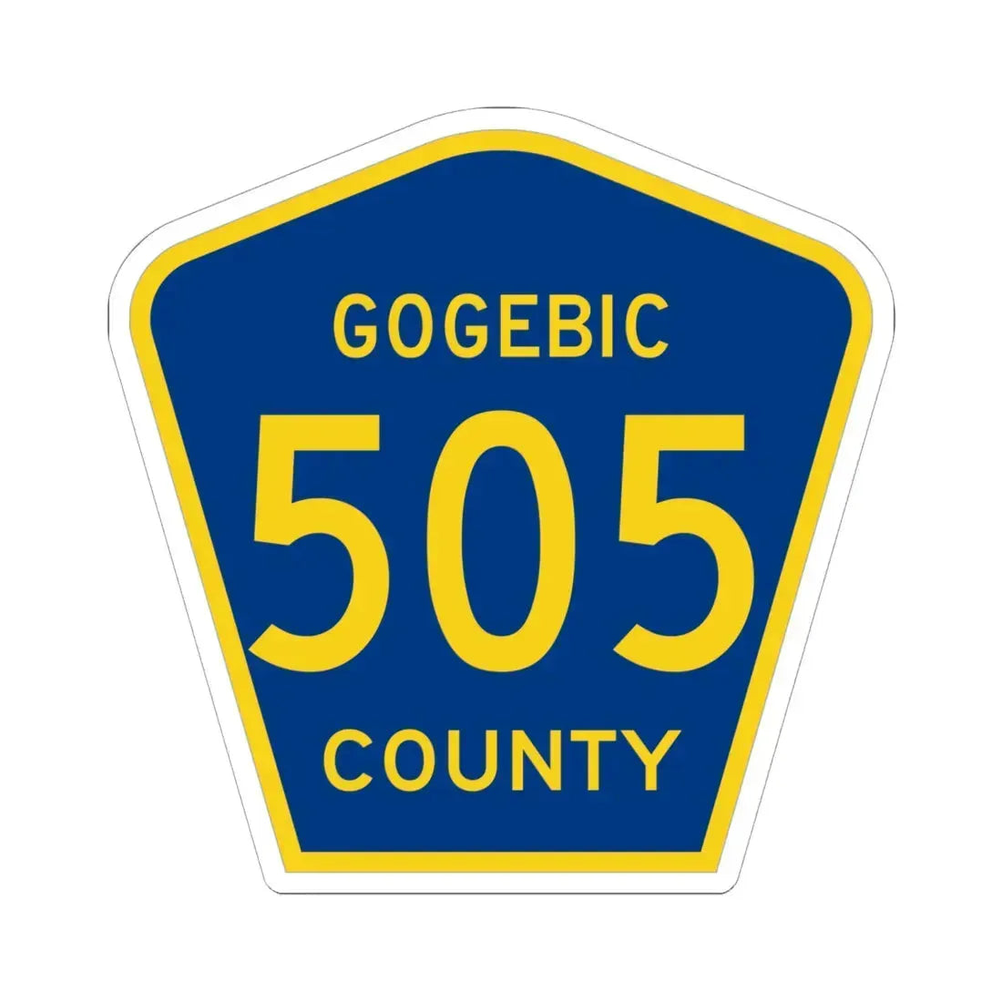 Michigan 505 Gogebic County (Michigan) (Road Sign) STICKER Vinyl Kiss-Cut Decal - The Sticker Space