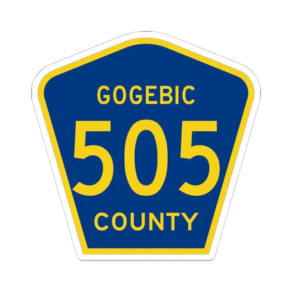 Michigan 505 Gogebic County (Michigan) (Road Sign) STICKER Vinyl Kiss-Cut Decal - The Sticker Space