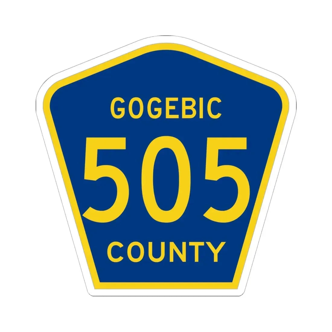 Michigan 505 Gogebic County (Michigan) (Road Sign) STICKER Vinyl Kiss-Cut Decal - The Sticker Space