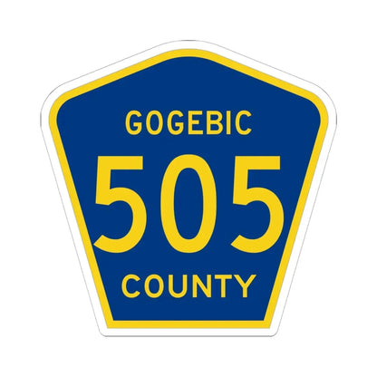 Michigan 505 Gogebic County (Michigan) (Road Sign) STICKER Vinyl Kiss-Cut Decal - The Sticker Space