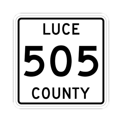 Michigan 505 Luce County (Michigan) (Road Sign) STICKER Vinyl Kiss-Cut Decal 3 Inch White - The Sticker Space