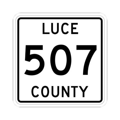 Michigan 507 Luce County (Michigan) (Road Sign) STICKER Vinyl Kiss-Cut Decal 3 Inch White - The Sticker Space