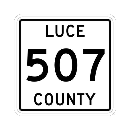 Michigan 507 Luce County (Michigan) (Road Sign) STICKER Vinyl Kiss-Cut Decal 6 Inch White - The Sticker Space