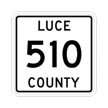 Michigan 510 Luce County (Michigan) (Road Sign) STICKER Vinyl Kiss-Cut Decal 4 Inch White - The Sticker Space
