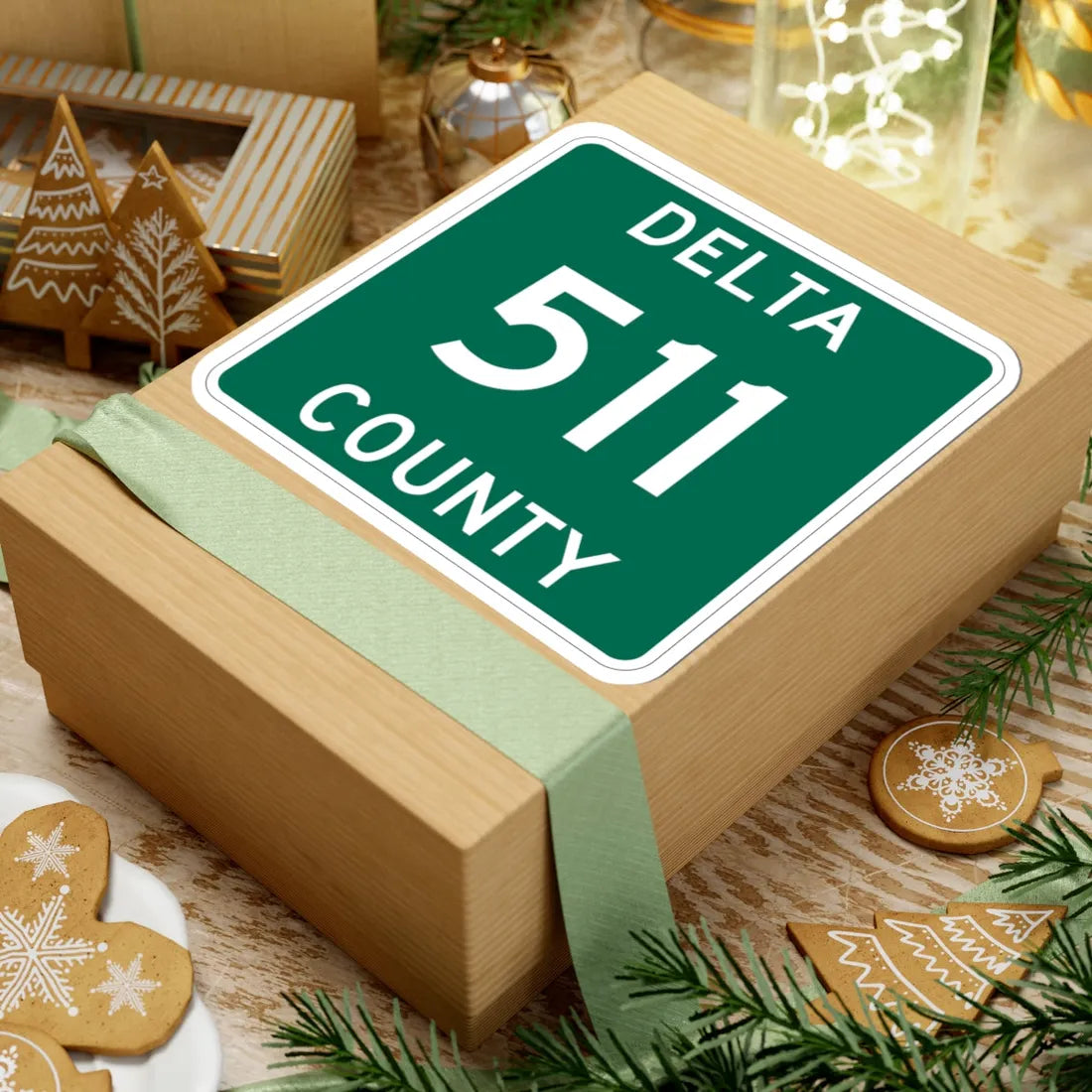 Michigan 511 Delta County (Michigan) (Road Sign) STICKER Vinyl Kiss-Cut Decal - The Sticker Space