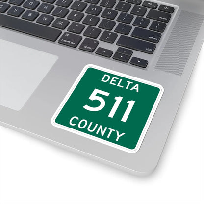 Michigan 511 Delta County (Michigan) (Road Sign) STICKER Vinyl Kiss-Cut Decal - The Sticker Space
