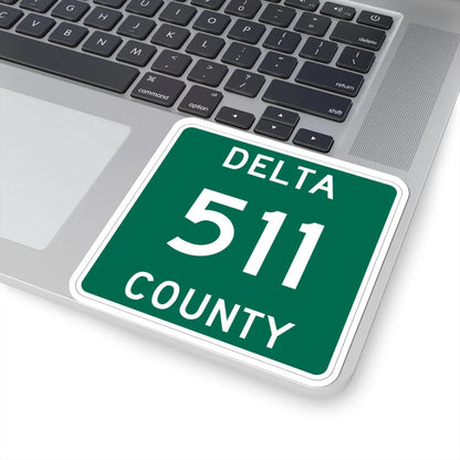Michigan 511 Delta County (Michigan) (Road Sign) STICKER Vinyl Kiss-Cut Decal - The Sticker Space