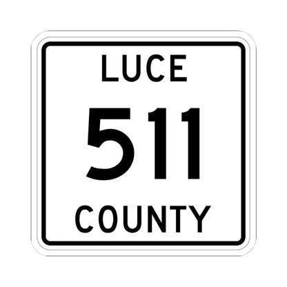 Michigan 511 Luce County (Michigan) (Road Sign) STICKER Vinyl Kiss-Cut Decal 4 Inch White - The Sticker Space