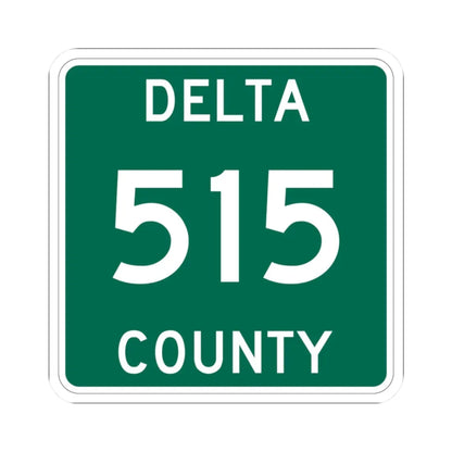 Michigan 515 Delta County (Michigan) (Road Sign) STICKER Vinyl Kiss-Cut Decal 2 Inch White - The Sticker Space