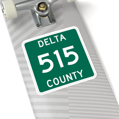 Michigan 515 Delta County (Michigan) (Road Sign) STICKER Vinyl Kiss-Cut Decal - The Sticker Space