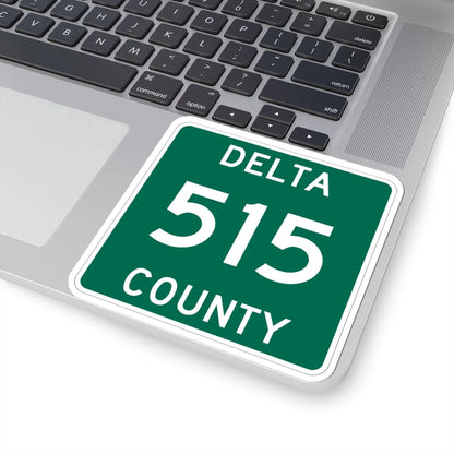 Michigan 515 Delta County (Michigan) (Road Sign) STICKER Vinyl Kiss-Cut Decal - The Sticker Space