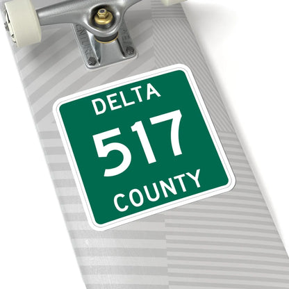 Michigan 517 Delta County (Michigan) (Road Sign) STICKER Vinyl Kiss-Cut Decal - The Sticker Space