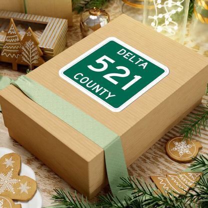 Michigan 521 Delta County (Michigan) (Road Sign) STICKER Vinyl Kiss-Cut Decal - The Sticker Space