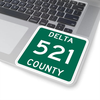 Michigan 521 Delta County (Michigan) (Road Sign) STICKER Vinyl Kiss-Cut Decal - The Sticker Space