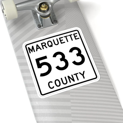 Michigan 533 Marquette County (Michigan) (Road Sign) STICKER Vinyl Kiss-Cut Decal - The Sticker Space