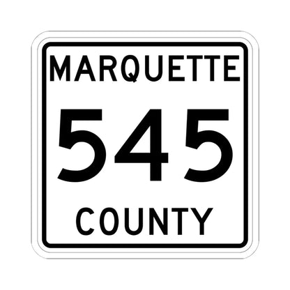 Michigan 545 Marquette County (Michigan) (Road Sign) STICKER Vinyl Kiss-Cut Decal 6 Inch White - The Sticker Space