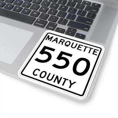 Michigan 550 Marquette County (Michigan) (Road Sign) STICKER Vinyl Kiss-Cut Decal - The Sticker Space